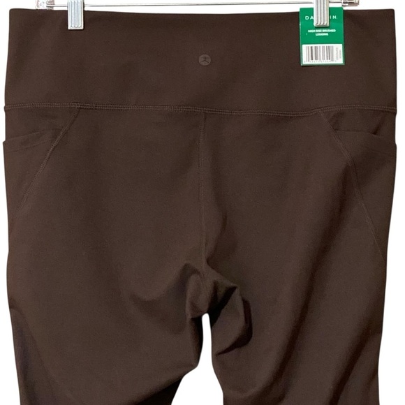 Danskin High Rise Brushed Legging XL Espresso Activewear Comfort Stretch NWT - Picture 4 of 7